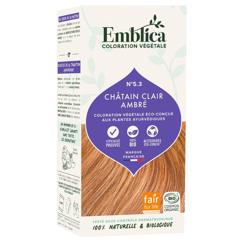 Emblica - Coloration végétale BIO N°5.3 châtain clair ambré 100g