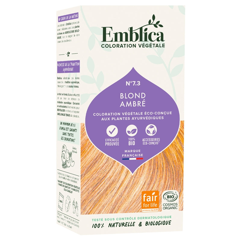 Emblica - Coloration végétale BIO N°7.3 blond ambré 100g