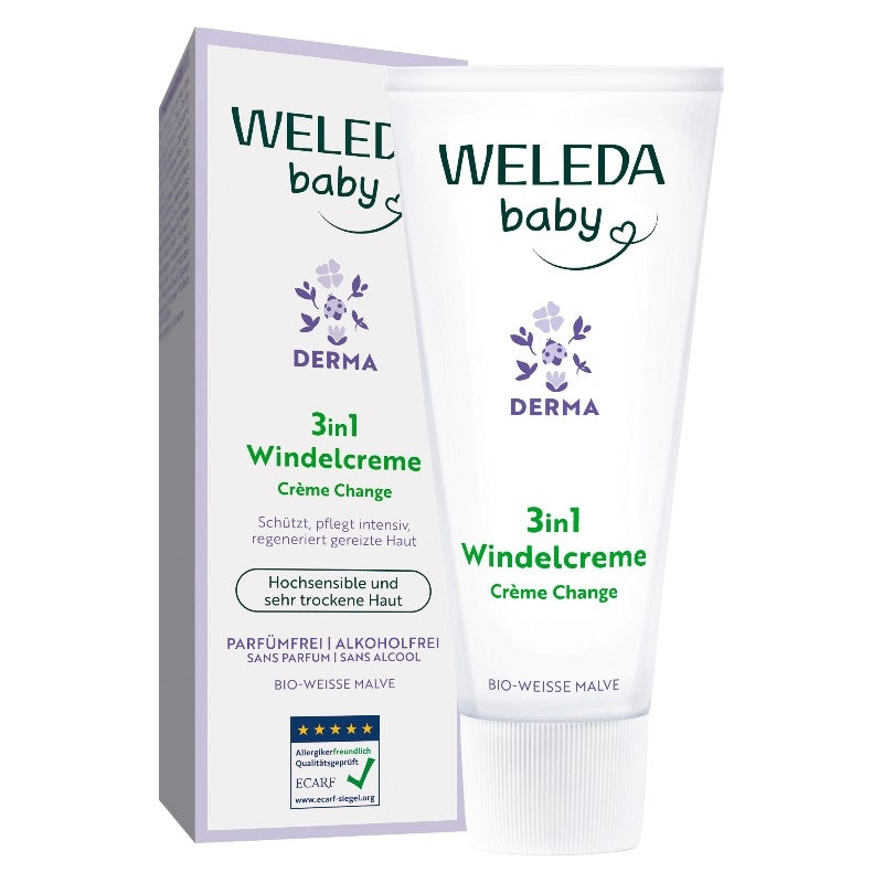 Baby 3-in-1 Windelcreme weiße Malve BIO