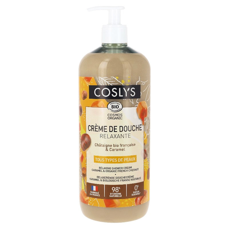 Coslys - Crème de douche relaxante BIO châtaigne & caramel 1l