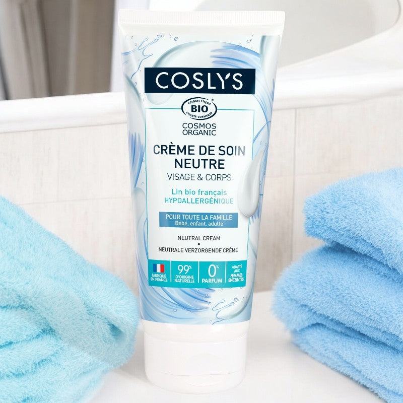 Coslys - Pflegecreme neutral Gesicht & Körper ohne Parfum BIO 200ml