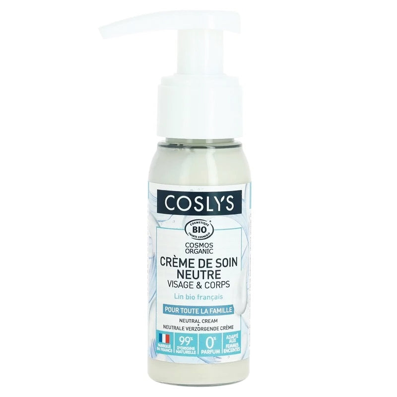 Coslys - Crème de soin neutre visage & corps BIO sans parfum 40ml