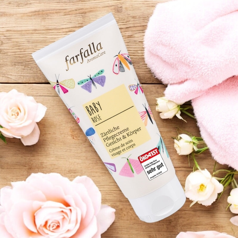 Farfalla - Crème de soin visage & corps bébé BIO rose 100ml