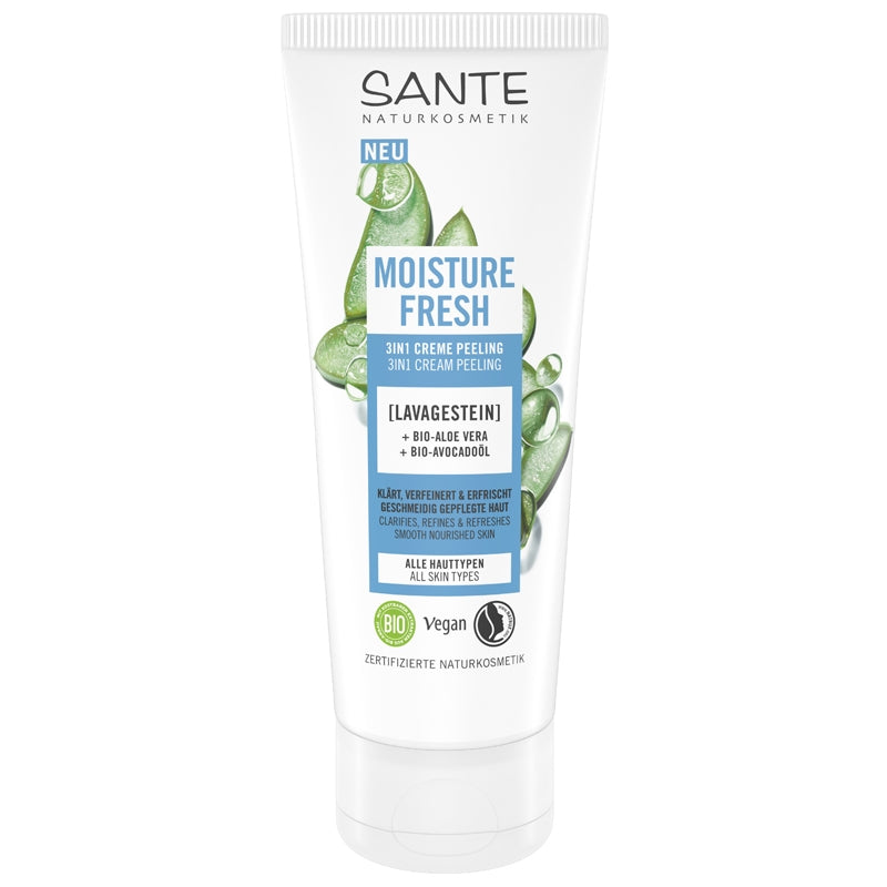3-in-1 Peelingcreme Moisture Fresh Lava-Stein & Aloe BIO
