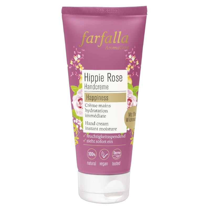 Farfalla - Crème mains BIO rose, iris, vanille & orange 50ml