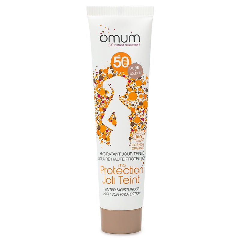 Crème solaire hydratante teintée dorée BIO IP 50