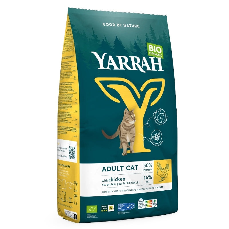 Croquettes poulet & céréales pour chat BIO - 2,4kg