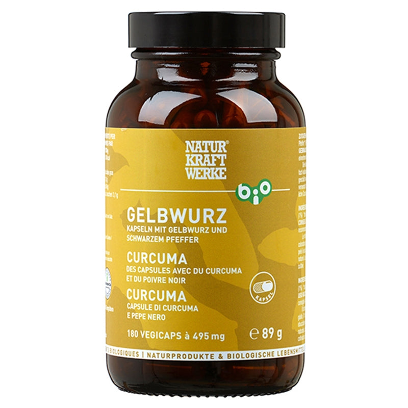 Bio-Kurkuma - 180 Kapseln à 495 mg - NaturKraftWerke