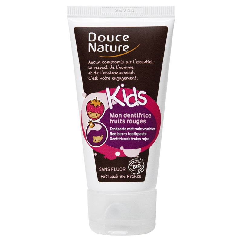 Douce Nature - Dentifrice enfant BIO fruits rouges sans fluor 50ml