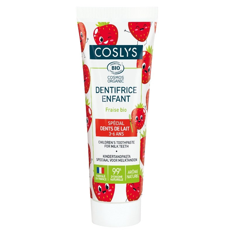Coslys - Dentifrice enfant BIO fraise sans fluor 50ml