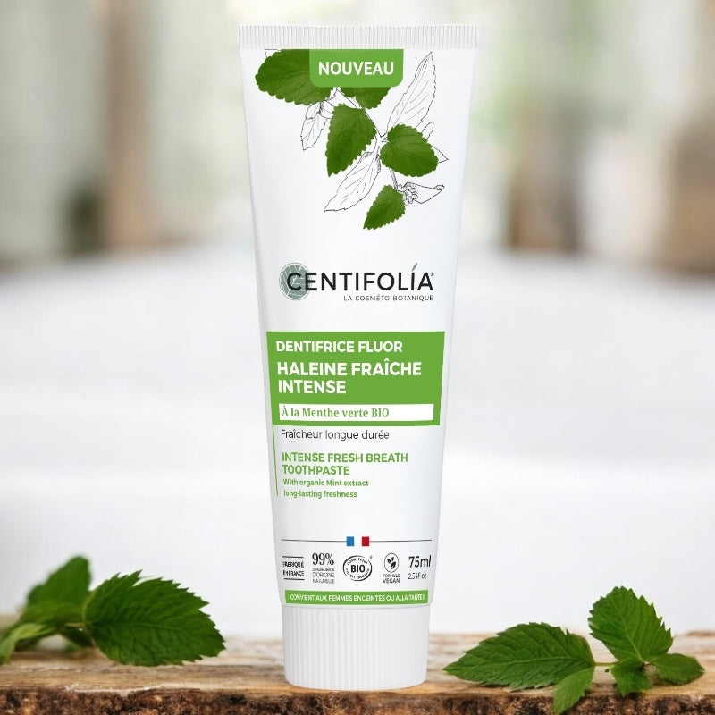 Centifolia - Dentifrice fluor haleine fraîche intense BIO menthe verte 75ml