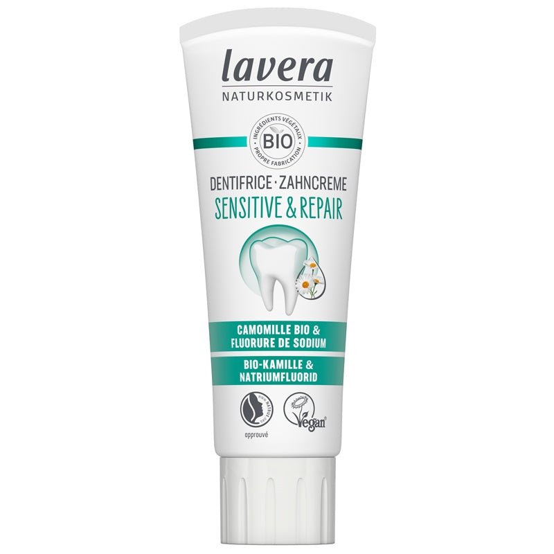 Dentifrice sensitive & repair BIO camomille avec fluor