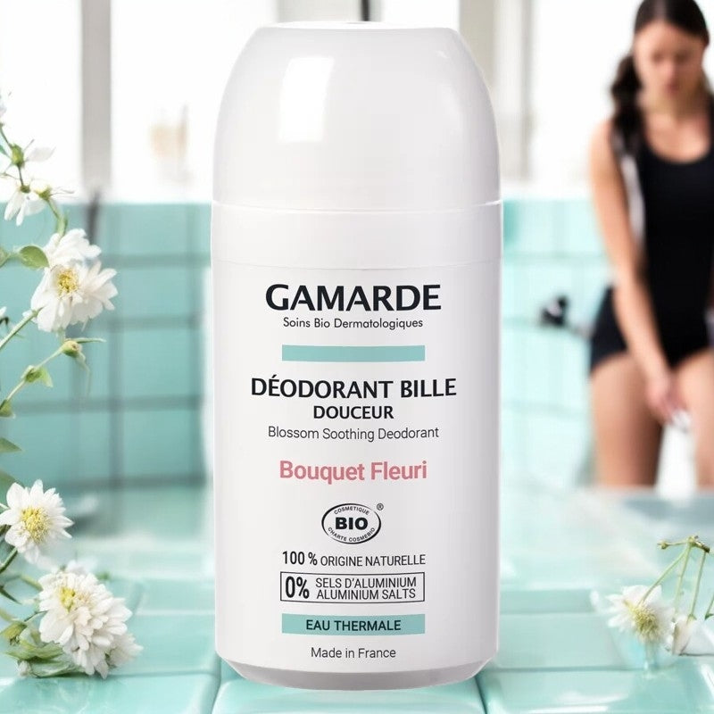 Gamarde - Déodorant à bille douceur eau thermale BIO - bouquet fleuri - 50ml