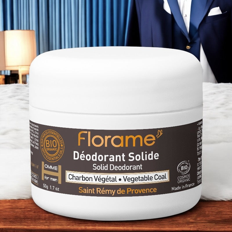 Florame - Déodorant solide homme BIO charbon 50g