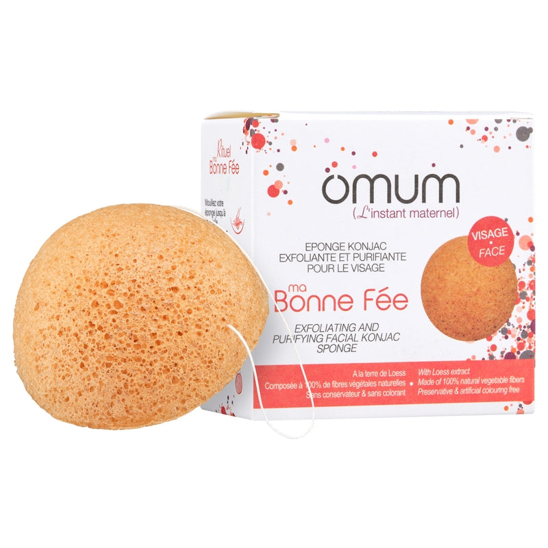 Éponge Konjac exfoliante & purifiante pour le visage