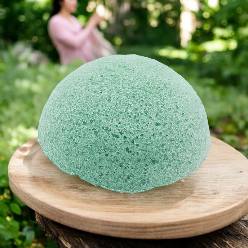 Éponge Konjac visage thé vert