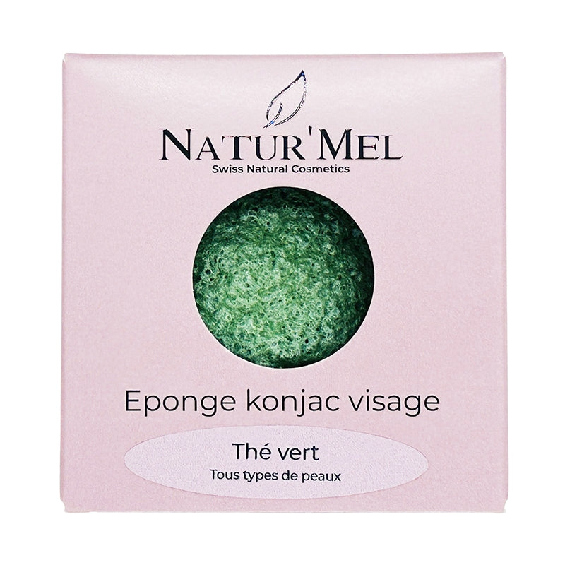 Éponge Konjac visage thé vert