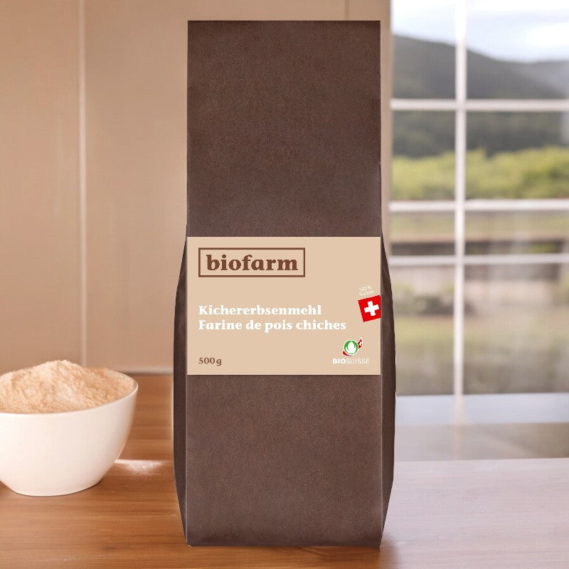 Biofarm - Bio-Kichererbsenmehl aus der Schweiz 500g