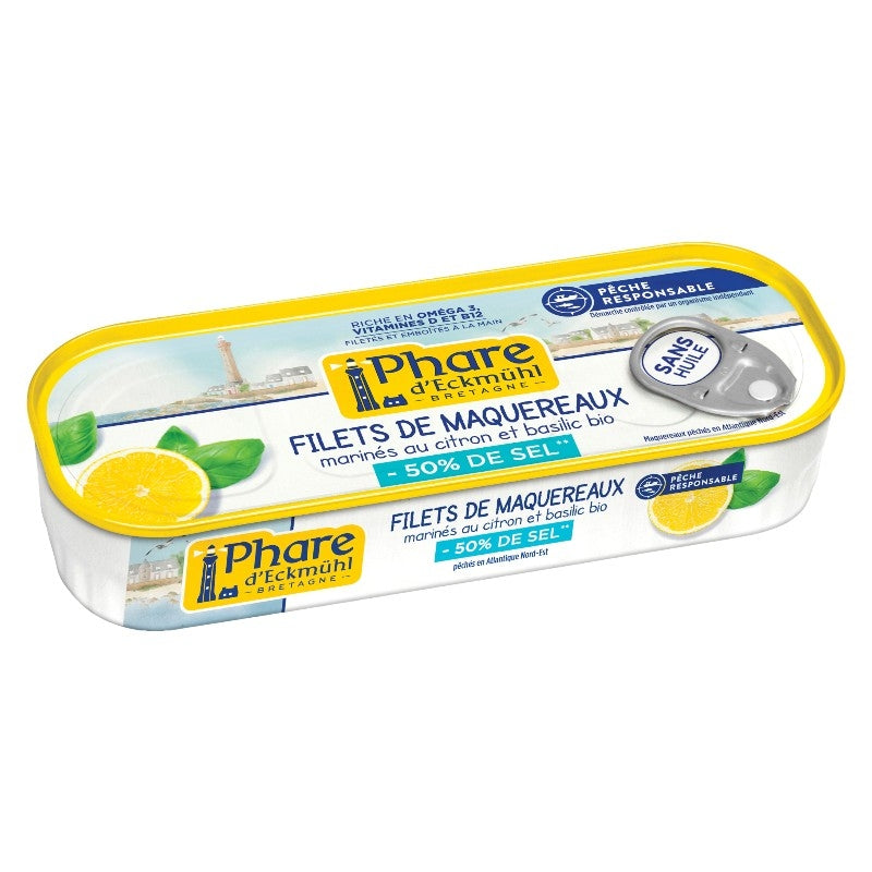 Filets de maquereaux marinés citron & basilic 130g