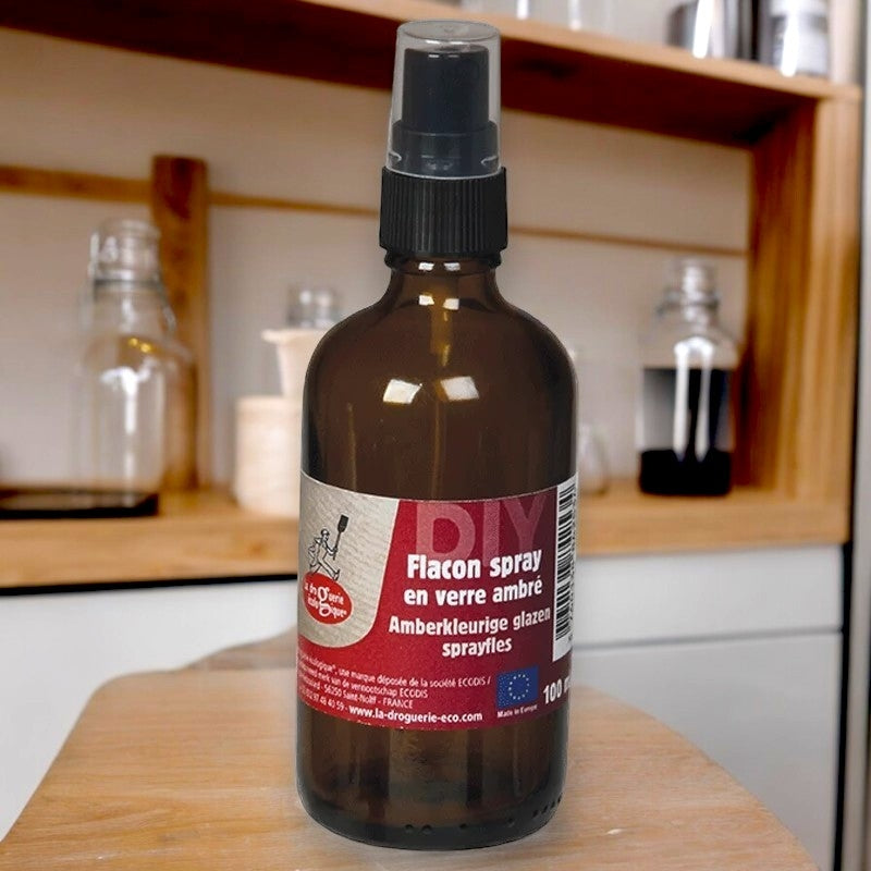 Sprühflasche aus bernsteinfarbenem Glas