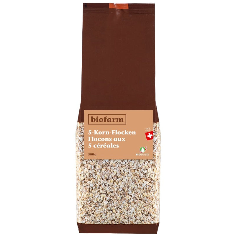 Biofarm - Bio-Schweizer 5-Korn-Flakes 500g