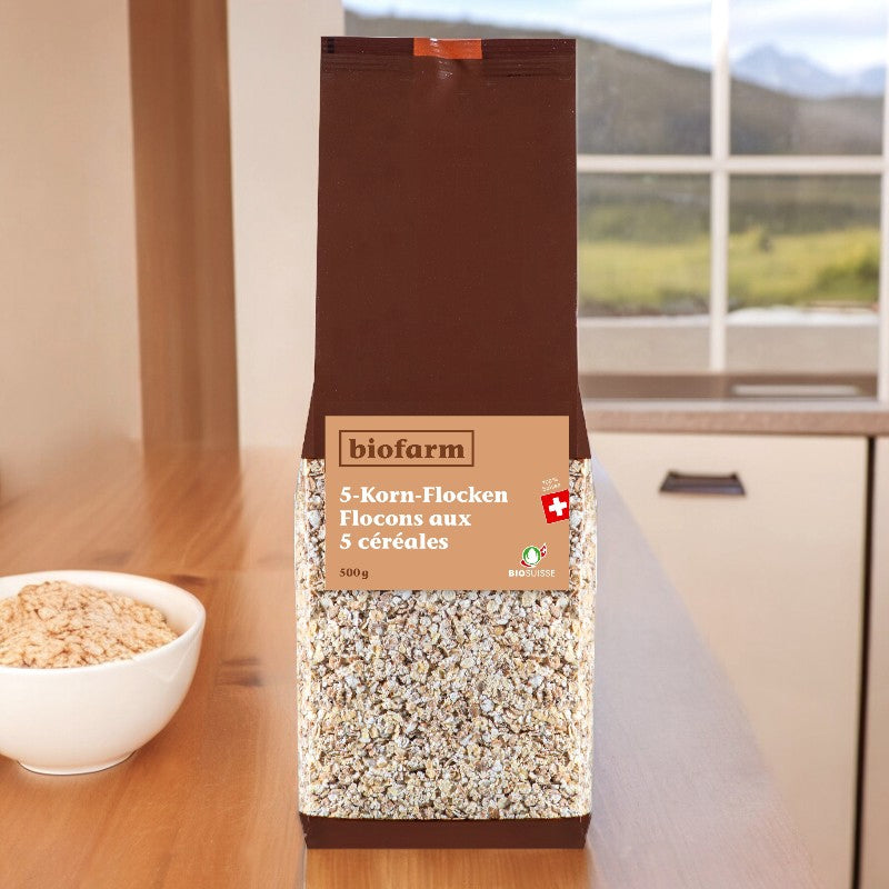 Biofarm - Bio-Schweizer 5-Korn-Flakes 500g