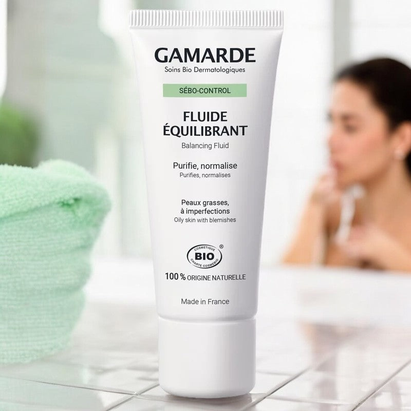 Gamarde - Ausgleichsfluid BIO - reinigt & normalisiert - für fettige Haut - 40g