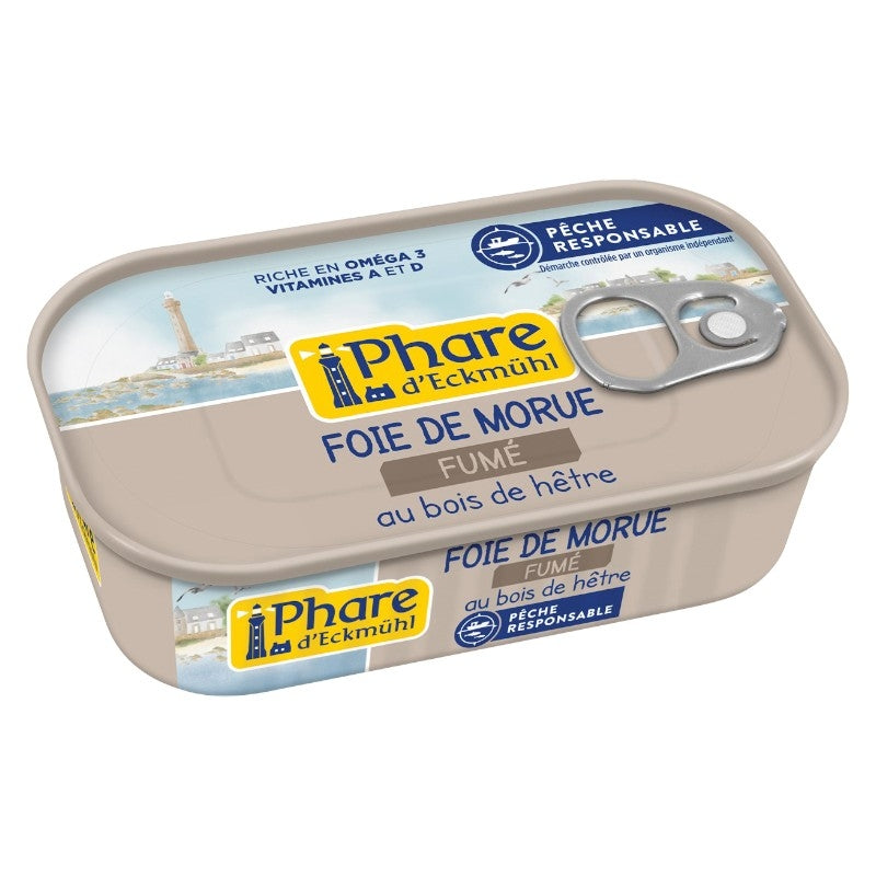 Foie de morue fumé au bois de hêtre 121g