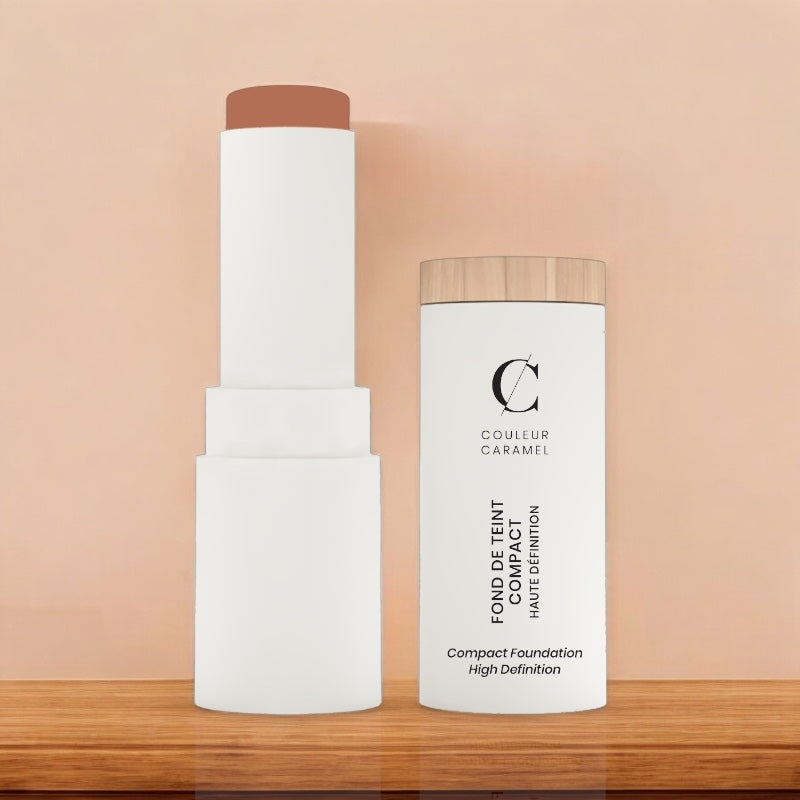 Couleur Caramel - Fond de teint compact HD Beige foncé N°15 BIO 9g