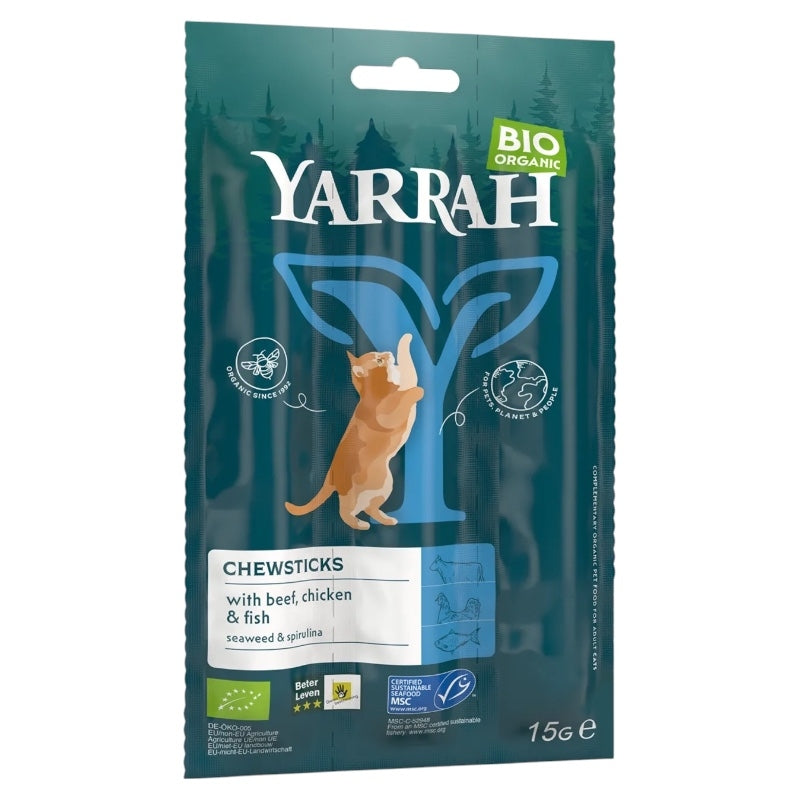 Friandises à mâcher viande & poisson pour chat BIO