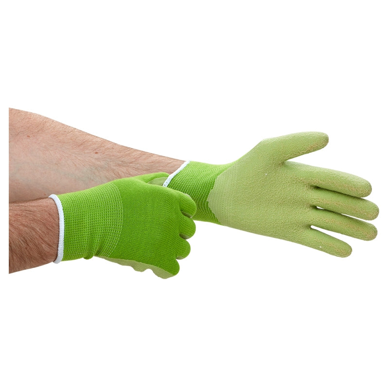Fair Zone - Gants de jardinage Taille XL en coton BIO & caoutchouc naturel