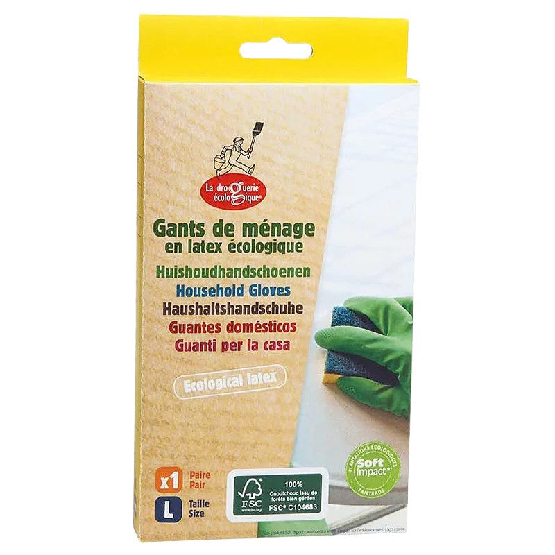 Gants de ménage en latex éco - Taille L