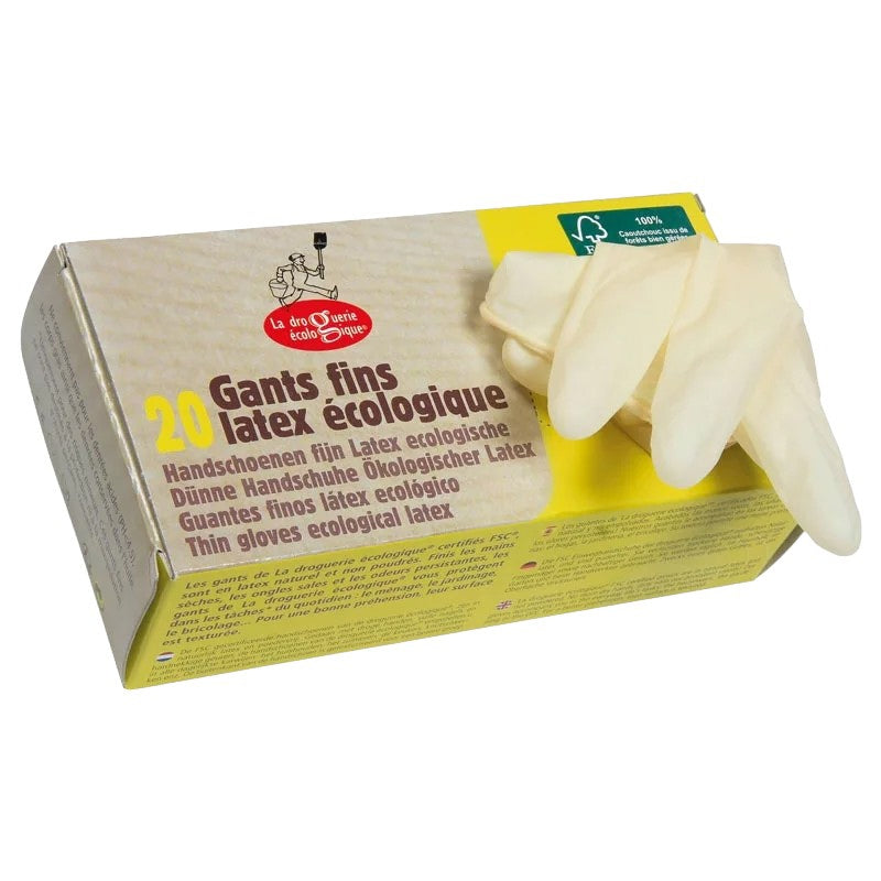 Gants fins latex écologiques - Taille L