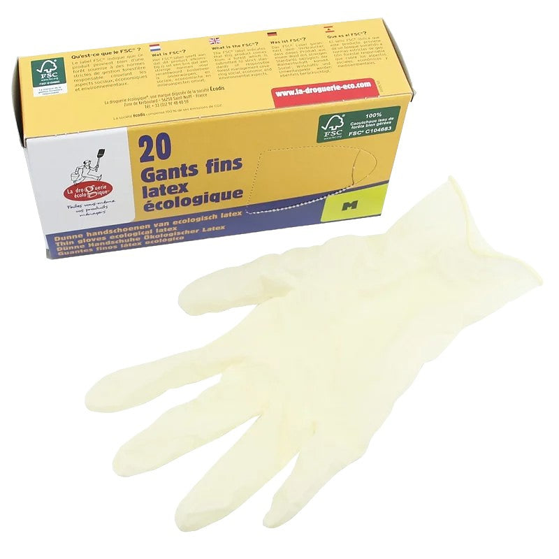 Gants latex écologiques jetables - Taille M