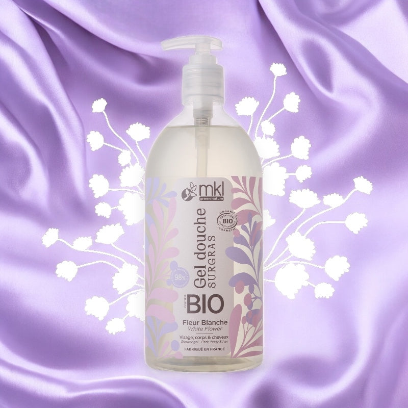 Gel douche BIO fleur blanche 1l