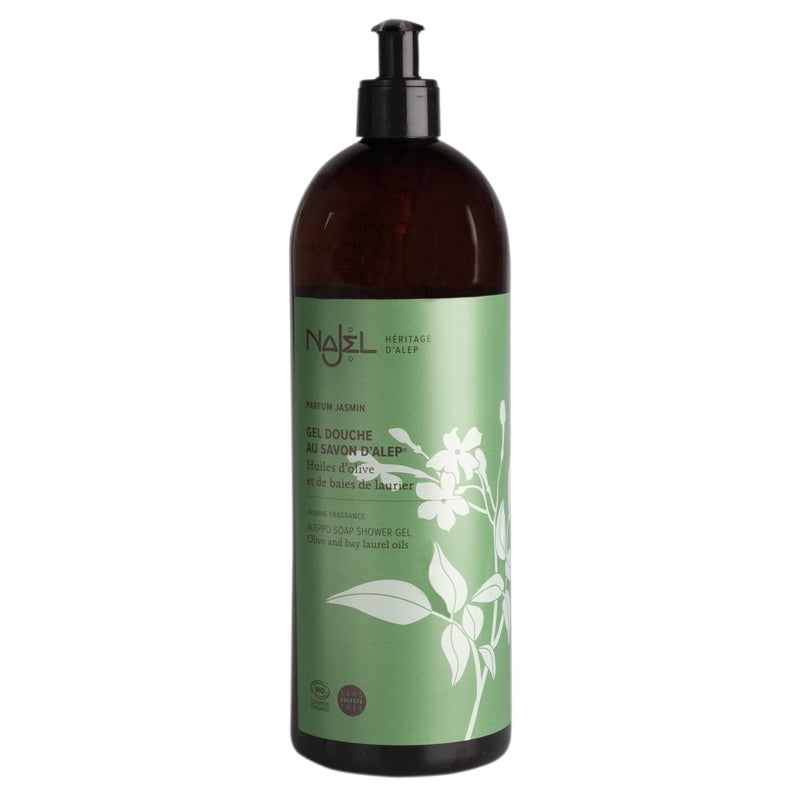 BIO-Duschgel mit Aleppo-Seife - Jasminduft - 1l