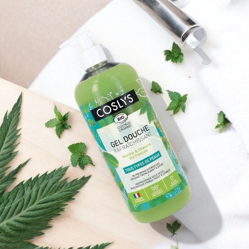 Coslys - Erfrischendes Duschgel Minze & Hanf BIO 1l