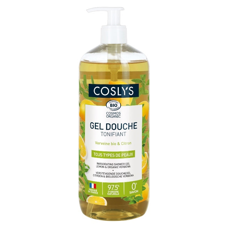 Coslys - Gel douche tonifiant BIO verveine & citron 1l
