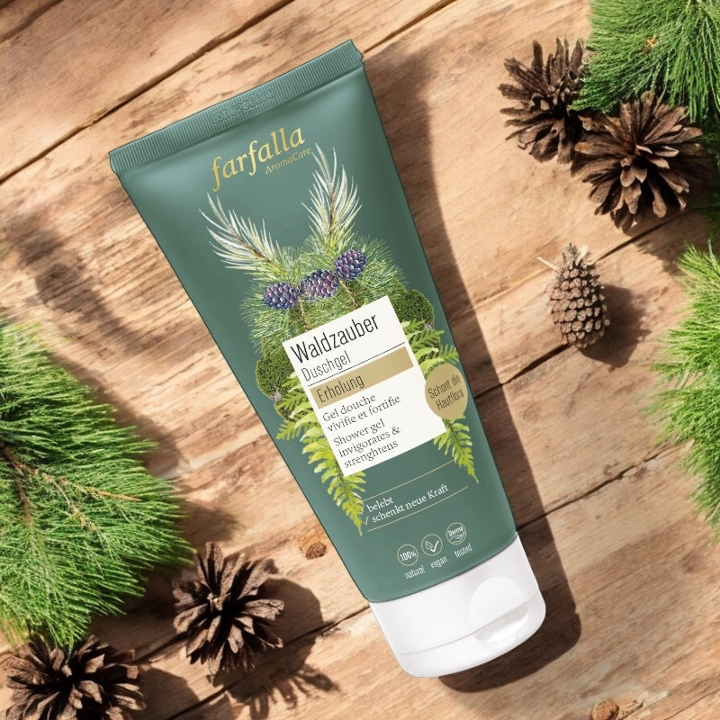 Farfalla - Gel douche vivifiant & fortifiant BIO pin cimbre 200ml