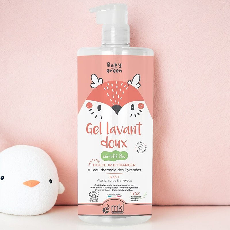 Gel lavant bébé doux BIO fleur d'oranger 1l