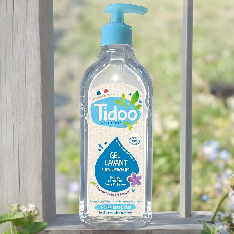 Gel lavant sans parfum bébé BIO lin