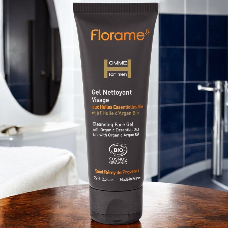 Florame - Gel nettoyant visage homme BIO cèdre & argan 75ml