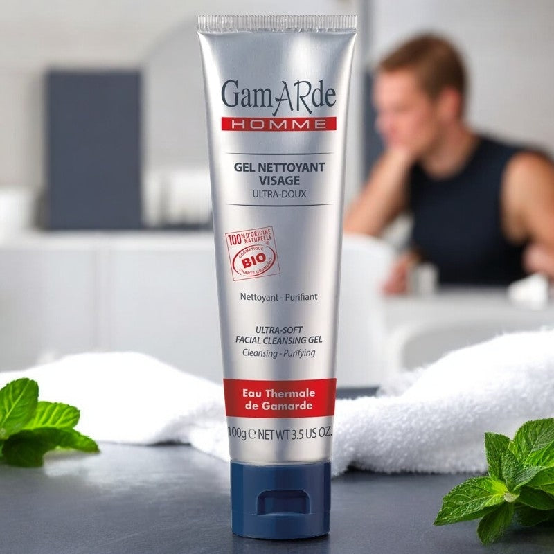 Gamarde - Gesichtsreinigungsgel für Männer Minze & Thermalwasser BIO - 100g