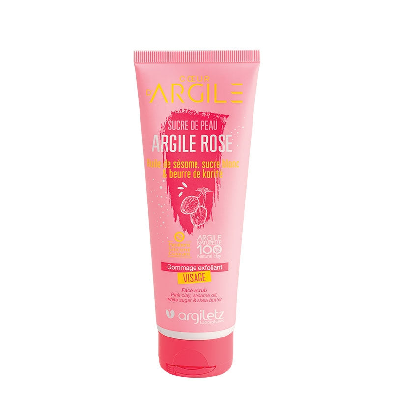 Argiletz - Gesichtspeeling rosa Tonerde & Zucker 100ml