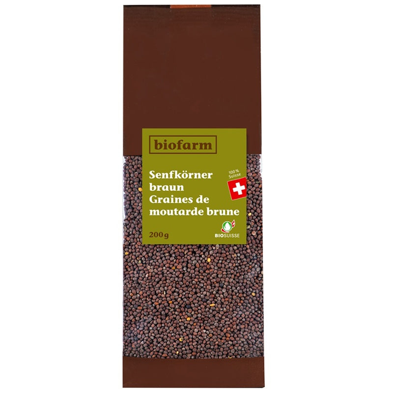 Biofarm - Graines de moutarde brune suisse BIO 200g