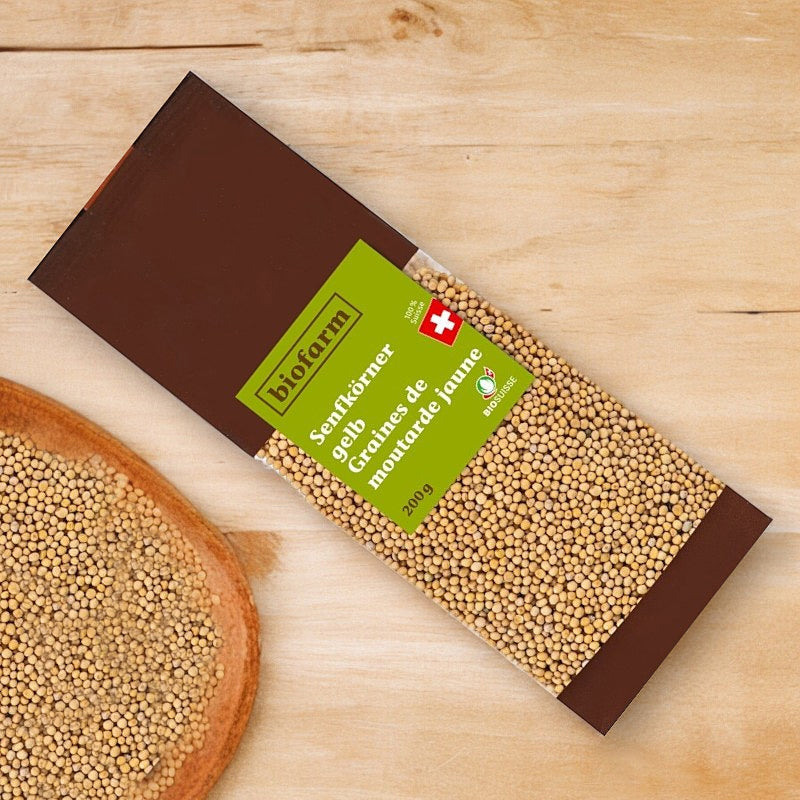 Biofarm - Graines de moutarde jaune suisse BIO 200g