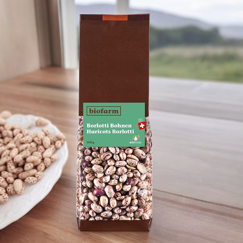 Biofarm - Haricots Borlotti suisses BIO 500g