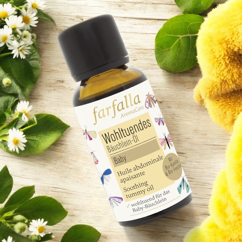 Farfalla - Huile abdominale apaisante bébé BIO camomille & fenouil 30ml