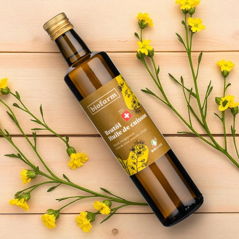 Biofarm - Huile de colza pour la cuisson suisse BIO 500ml