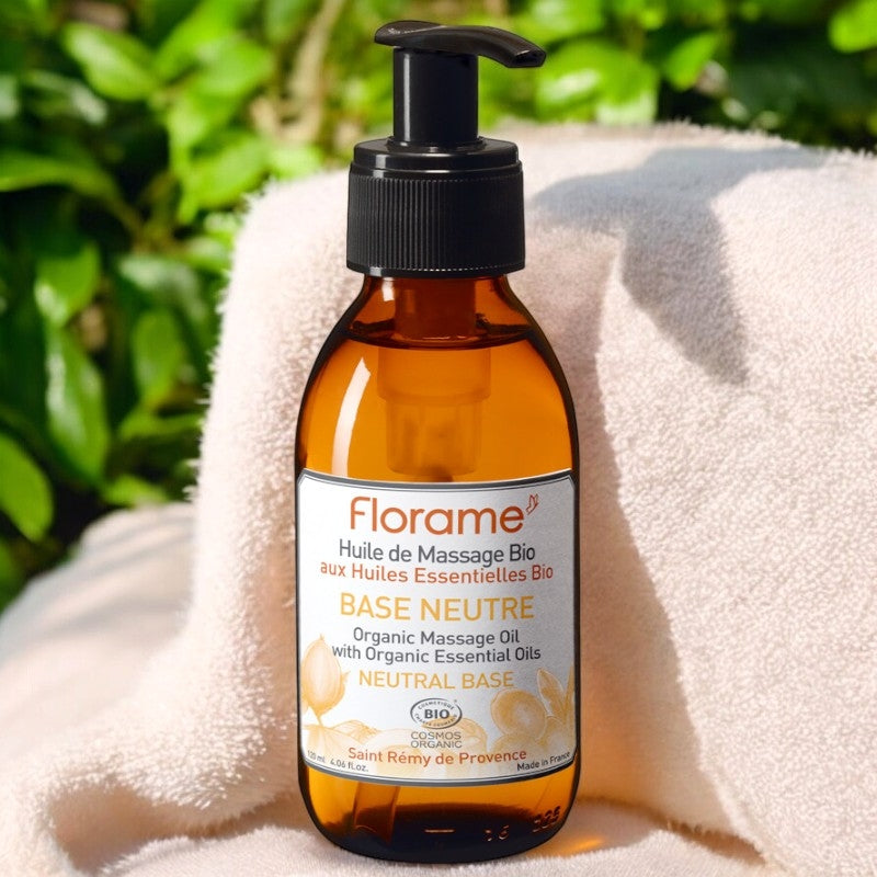 Florame - Huile de massage base neutre BIO abricot & sésame 120ml